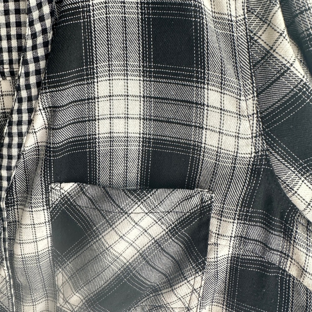 Skies Are Blue Shirt Dress Black/White Drawstring Waist Medium Oversized - Picture 6 of 16